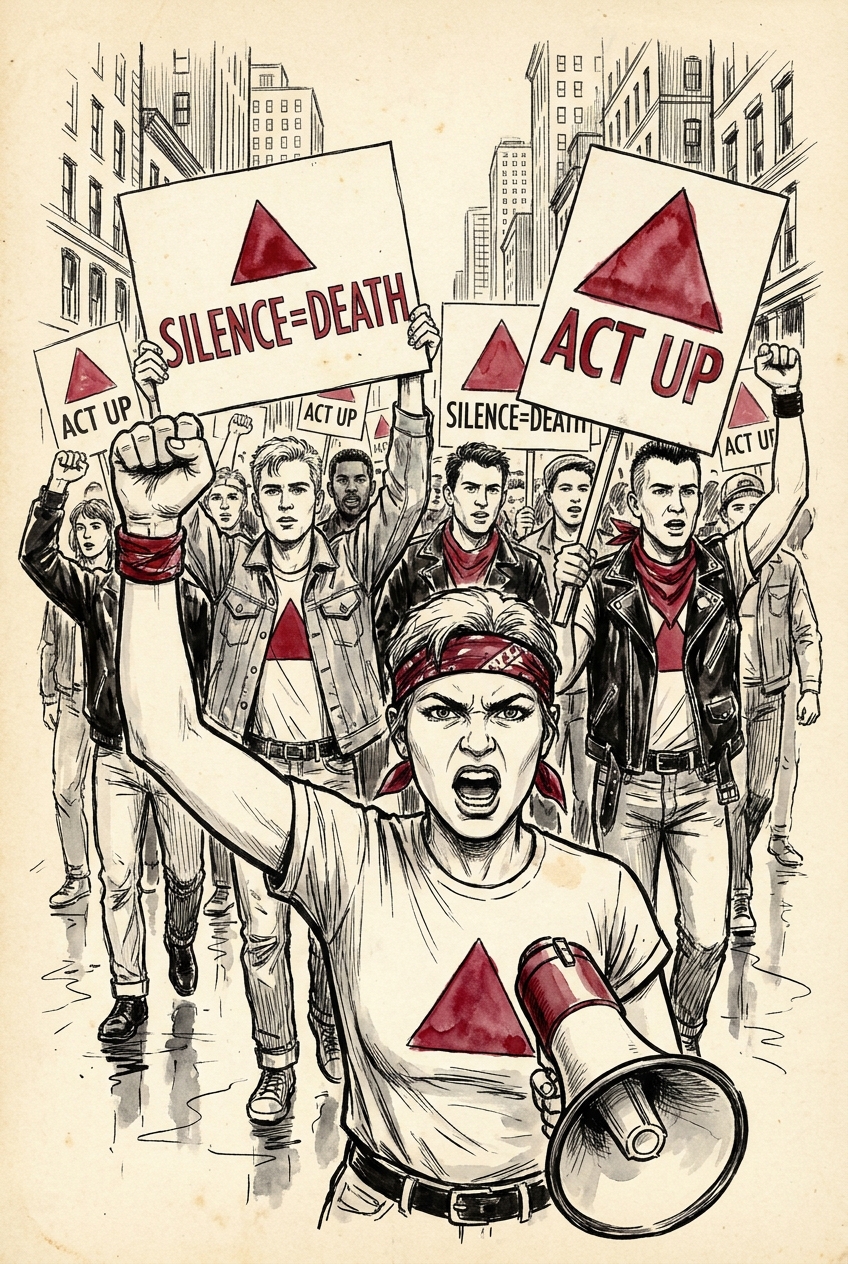 ACT UP protesters