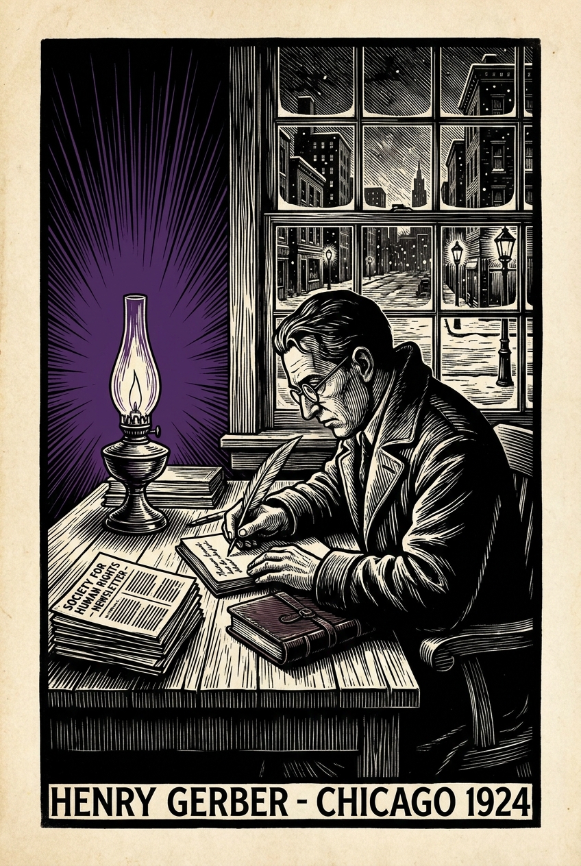 Henry Gerber at his desk